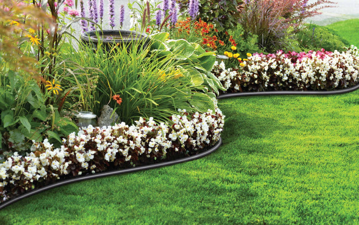 Classic Landscape Edging with Flowers