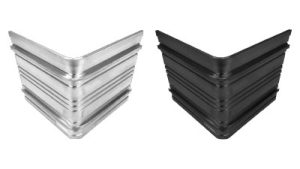 Aluminum Landscape Edging Corners creates a clean edge at a 90 degree angle