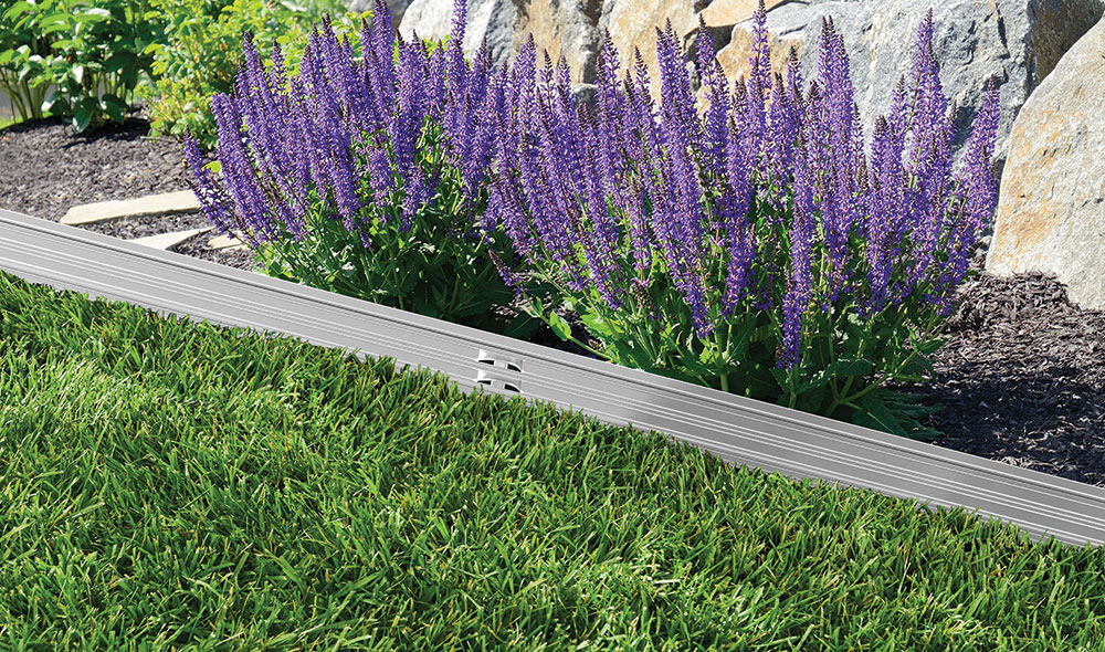 Aluminum Landscape Edging in Flower Garden