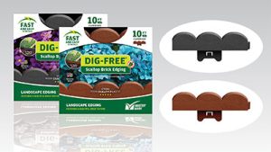 Dig-Free Scallop Brick Edging from Master Mark featuring a realistic brick texture