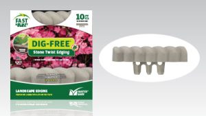 Dig-Free® Stone Twist Edging features a natural, twisted stone look with a beautiful texture.